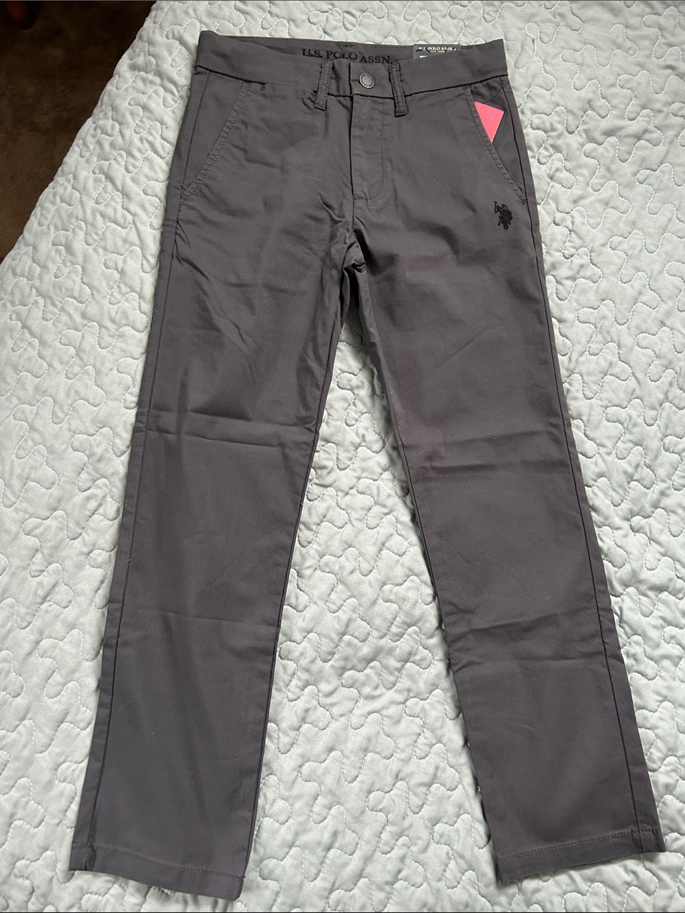 U.S. Polo Assn. Boy’s Charcoal Chinos